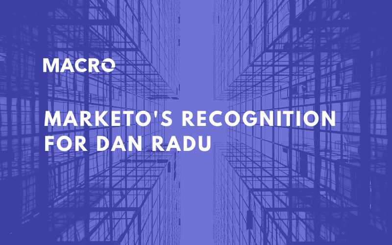 Marketo's Recognition for Dan Radu